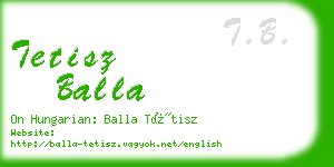 tetisz balla business card